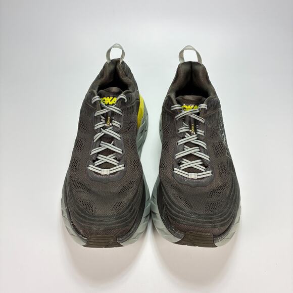 Hoka One One Bondi 6 Gray Yellow Running Shoes 1019269 BOPV Men’s Size 11.5 - Picture 3 of 10